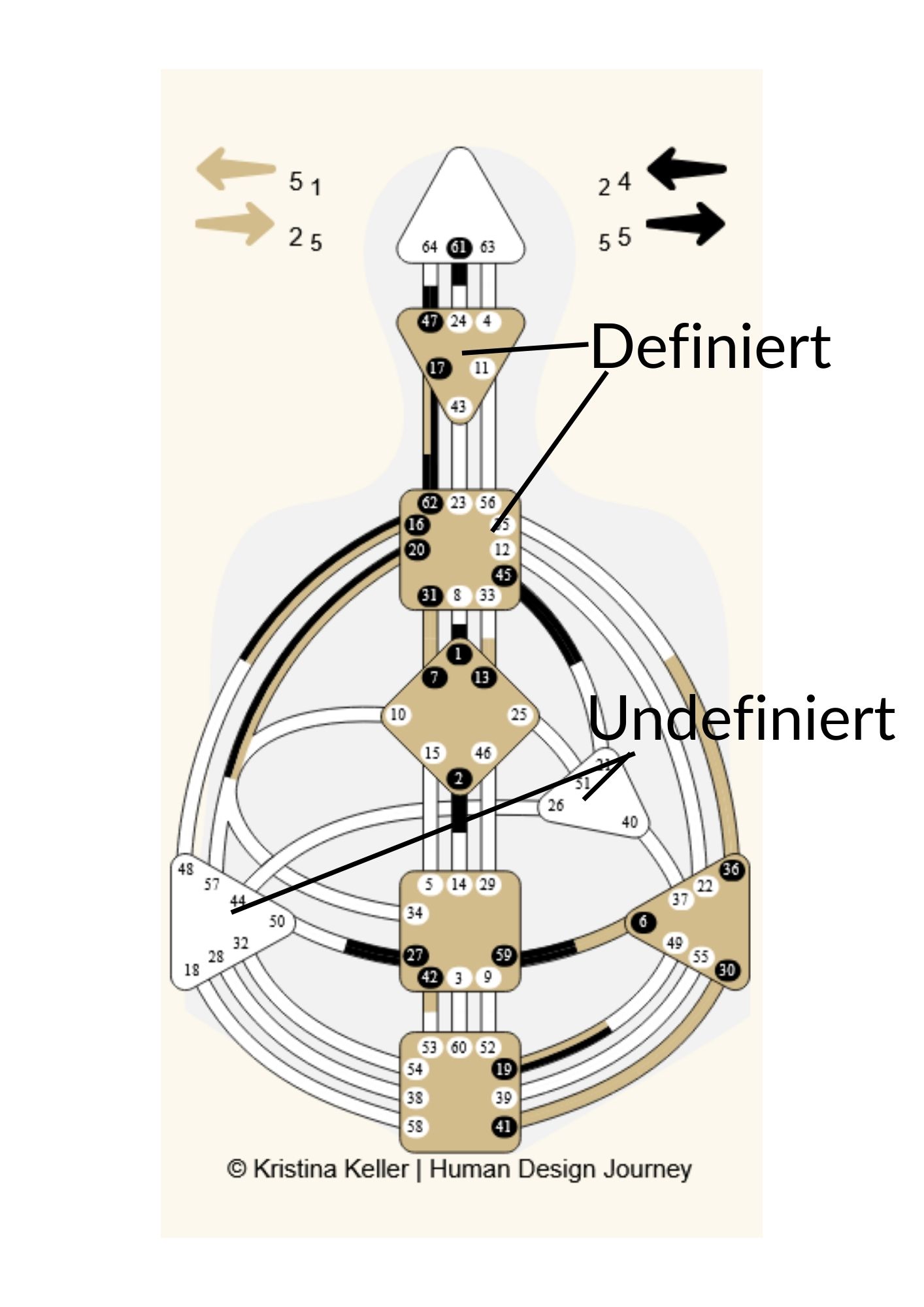 Bodygraph definiert/undefiniert