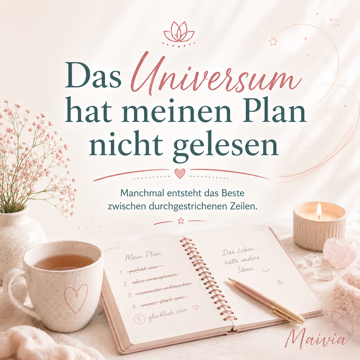 Das Universum hat meinen Plan nicht gelesen